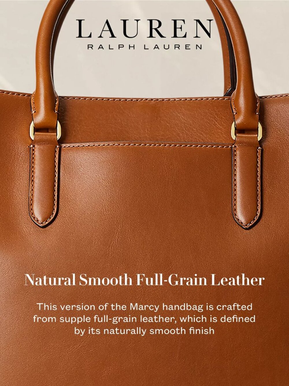 NWT ✅ LAUREN RALPH LAUREN Leather Large Marcy Satchel ⭐ Dust Bag + LRL Card - Picture 8 of 16